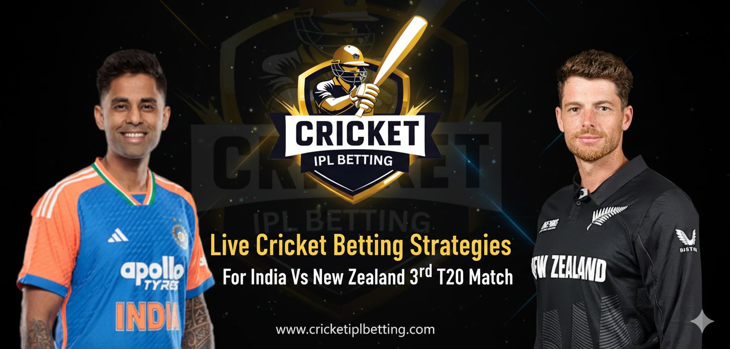 Read more about the article Live Cricket Betting Strategies for India vs New Zealand 3rd T20 Match