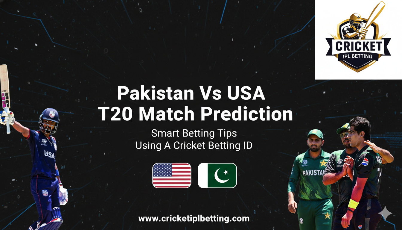 Read more about the article Pakistan vs USA T20 Match Prediction: Smart Betting Tips Using a Cricket Betting ID