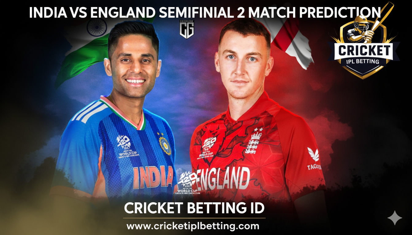 Read more about the article India vs England Semifinal 2 Match Prediction with a Cricket Betting ID